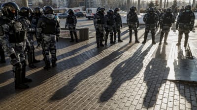 Kravallpoliser på plats i Moskva