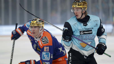 Jori Lehterä och Lukas Jasek spelar ishockey.