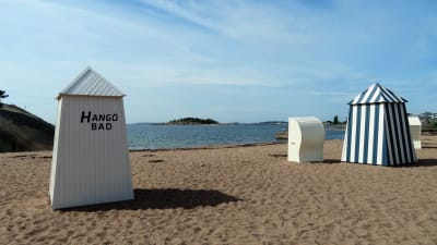 Badhytter i Hangö.