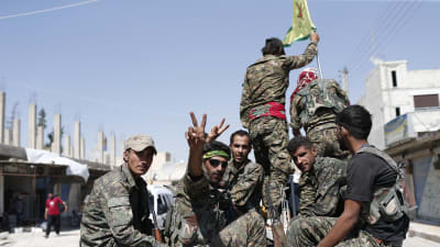 Kurdiska milisgrupper rycker fram i de norra delarna av provinsen Raqqa samtidigt som armén närmar sig från söder