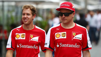 Sebastian Vettel och Kimi Räikkönen, hösten 2015.