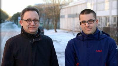 Johan Sundqvist och Lukas Myrskog, lärare på Korsholms högstadium