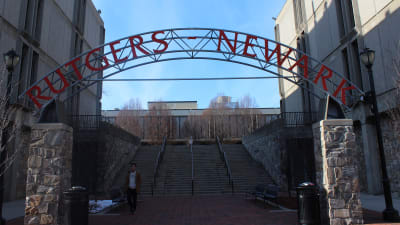 Ingången till campuset på Rutgers University i New Jersey.