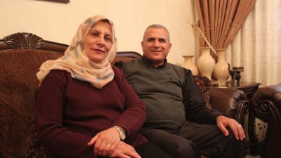 Fyrabarnsföräldrarna Bassim och Asma Dudeen ska bosätta sig i den planerade palestinska staden Rawabi.