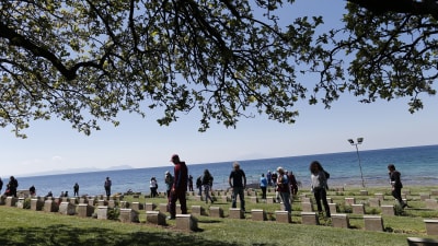 Begravningplats på Gallipolihalvön i Turkiet där nyzeeländska och australiska soldater som dog i slaget på Gallipoli är begravda