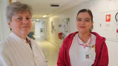 Barnläkare Anne Wikström och sjukskötare Susanne Hegazy