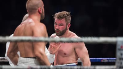 Boxaren Juho Haapoja under en match.