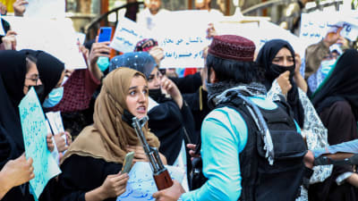demonstration mot Pakistans stöd till talibangerillan i Kabul.