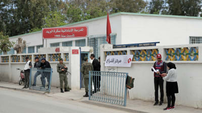 Vallokal i Tunis under det tunisiska lokalvalet 2018.