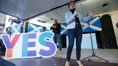 Nicola Sturgeon talar för skotsk självständighet 2.11.2019 i Glasgow