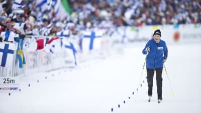 Siiri Rantanen skidar ärevarv, VM 2017.