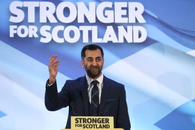 Den ledaren för Skottlands nationalistparti SNP, Humza Yousuf.
