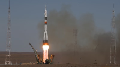 Sojuz avfyrades i  Kazakhstan.