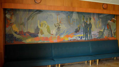 Väggmålningen "En berättelse från havets botten" av Tove Jansson.