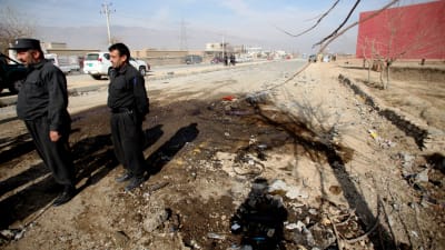 Två amerikanska soldater dog i en vägbomb i Bagram i Afghanistan den 12 december 2014.