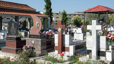 Begravningsplats i Berat i Albanien.