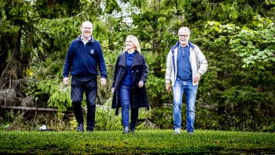 aaro söderlund, annastina sarlin och Inguar Karlsson-Parra på bild