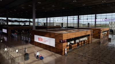 Terminal 1 på Berlin-Brandenburgs flygplats oktober 2020.