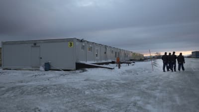 Flyktingförläggning i Norge, nära ryska gränsen.