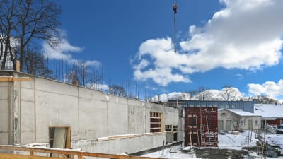 Bygget av det nya konstmuseet Chappe i Ekenäs framskrider, april 2022.