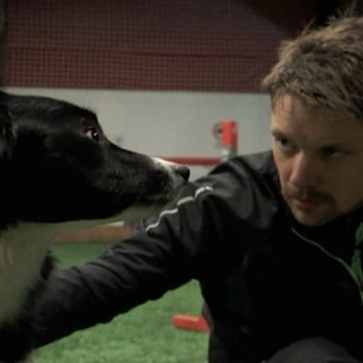 Robban Nilsson och hunden Breeze