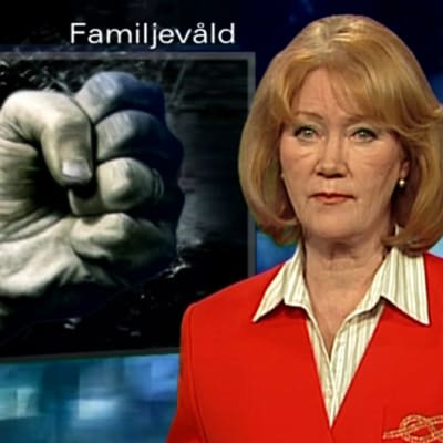 Monica Welling om familjevåld i TV-nytt, Yle 2006