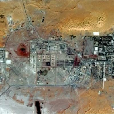 Satellitbild av gasanläggningen Amenas