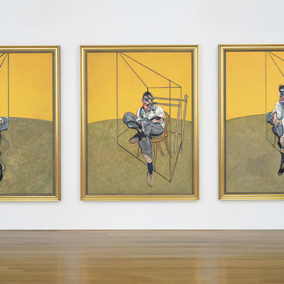 Francis Baconin Three Studies of Lucian Freud -teos.