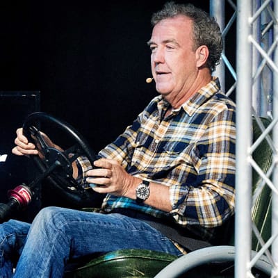 Jeremy Clarkson Top Gear Live -ohjelman harjoituksissa.