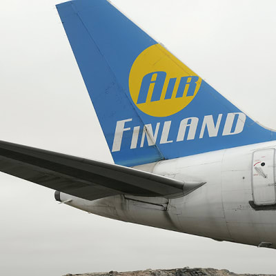 Air Finlandin lentokoneen pyrstö.