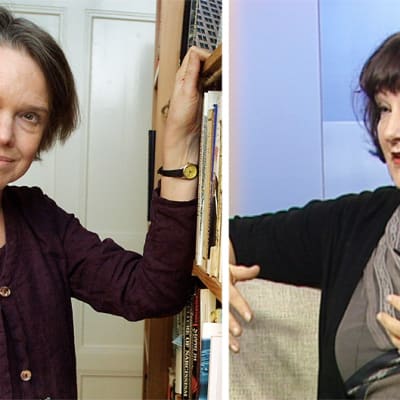 Merete Mazzarella ja Monika Fagerholm.