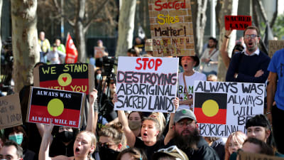 Demonstration mot rasism och förtryck .  Perth, Australien 13.6.2020