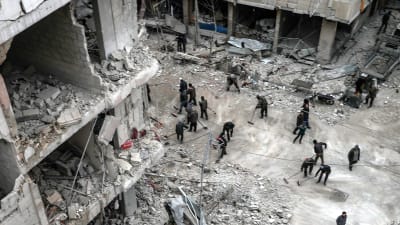 Rebellerna i Douma, den största staden i Ghouta, är nöjda med eldupphöret som ger dem en möjlighet att andas ut