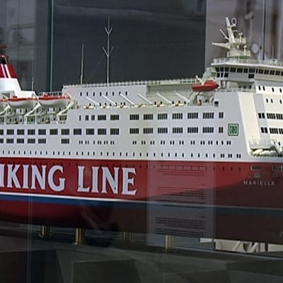 Viking Linen M/S Mariellan pienoismalli on esillä Suomen merimuseon uudessa näyttelyssä.