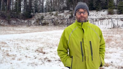 John-Erik Jussila vid skjutbanan i Jakobstad