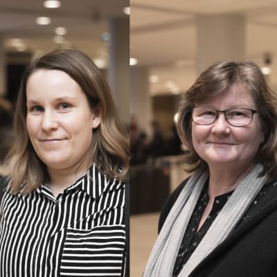 Collage på tre personer som ler och ser in i kameran