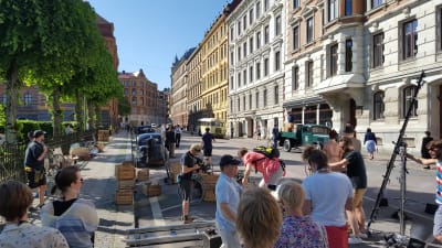 Inspelning av dramaserien Vår tid är nu.