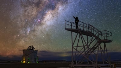 Utsikt från ESO:s teleskop i Paranal, Chile.