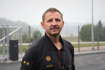 Jourhavande brandmästare och brandförman Mikael Forsell.
