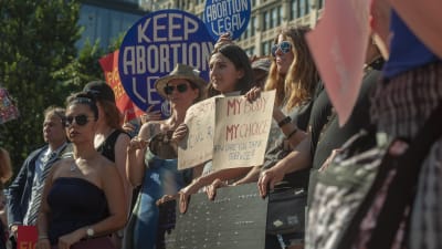 Demonstration gällande abort i New York, USA.