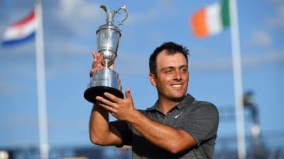 Francesco Molinari med pokalen från The Open.