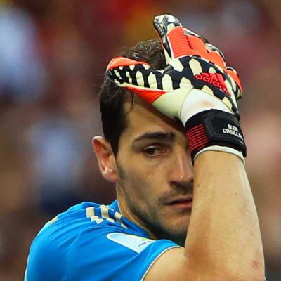 Espanjan maalivahti Iker Casillas Chile-ottelussa Brasiliassa 19.6.2014