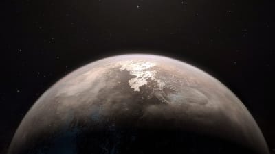 En konstnärs tolkning av exoplaneten Ross 128 b.