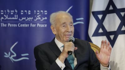 Shimon Peres i Peres fredscenter i Jaffa i juni 2016