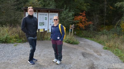 Marko Nieminen & Minja Huoplainen som besökte Sibbo storskog 02.10.20