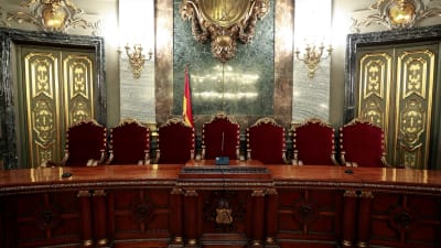 Spaniens högsta domstol där rättegången mot de tolv katalanska ledarna hålls