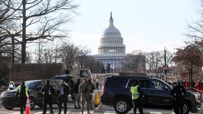 Washington D.C. on täynnä sotilaita, jotka turvaavat presidentti Joe Bidenin virkaanastujaisia.