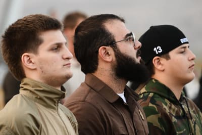 Ramzan Kadyrovs söner Akhmat (till vänster) och Adam (tillhöger)