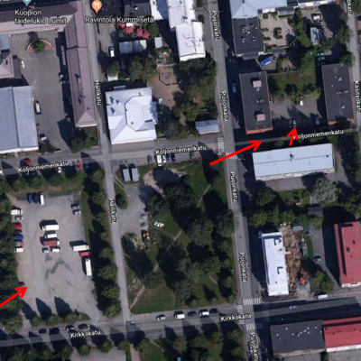Kartta epäilyn liikkeistä.
