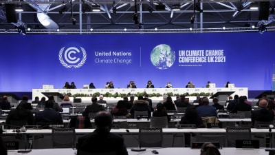 COP26-neuvotteluhuone.